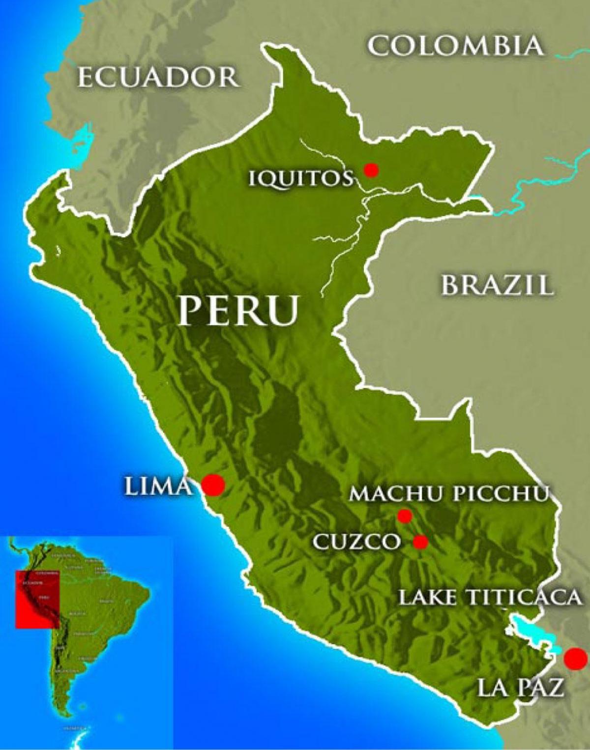 kart som viser peru