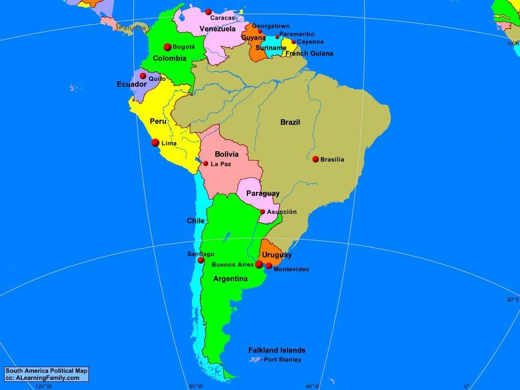 Kart over Lima-sør-amerika